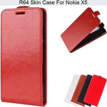 YINGHUI Luxusné Elegantné R64 Kože Flip Kožené Telefón puzdro Pre Nokia X5 5.1 Plus