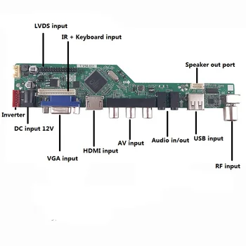 Držiak pre LTN140AT21 LVDS AV 1 366 x 768 Panel LCD Displej Audio LED VGA Diaľkové TV USB Displeja HDMI 40pin Radič Doard Monitor 14