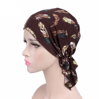 Moslimské Ženy Hidžáb Kapoty Spp Čiapky Kvetinový Úsek Šatku Turban Klobúk na Hlavu Zábal pokrývku hlavy na Chemo vypadávanie Vlasov Pacientov s Rakovinou