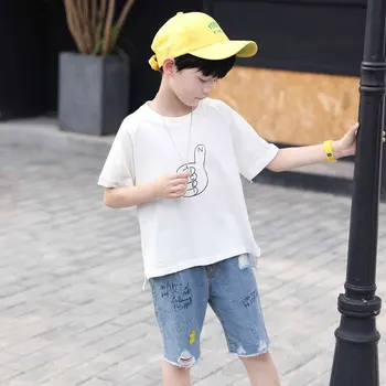 Baby Boy Letné Oblečenie Vek Pre 4 6 8 10 12 13 Rokov 2019 Deti Oblečenie, Krátke Rukávy T-Shirt + Šortky Odevy Chlapčenské Odevy Sady