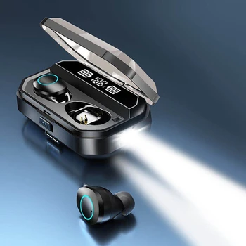 Bezdrôtové Slúchadlá Bluetooth 5.0 Slúchadlá Digitálny spravodajskej služby Led Displej Zabudovaný Mikrofón S Baterkou