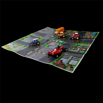 1pc Deti Vzdelávacie Hračka Návštevnosť Scény Mapu Auto Parkovisko Mapa Mesta pre Simuláciu Mini Auto Vozidla Diecasts Kamión Hračiek