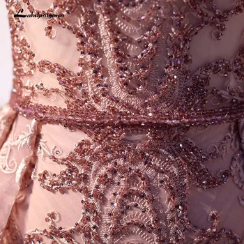 Handmade Dizajn Kvety Večerné Šaty 2020 Dubaj Crystal Luxusné tvaru Večerné Šaty Vestido de Fiesta Dlho Strany Prom Šaty