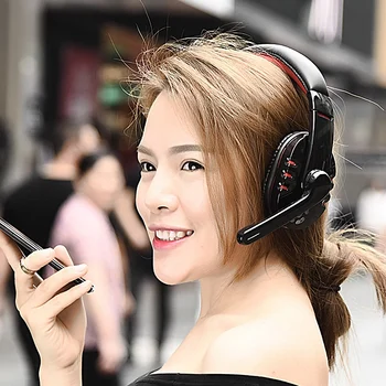 Bezdrôtový Bluetooth hlavový most cez Ucho Headset 3D Stereo Bass Zníženie Hluku Herné Headset s Mikrofónom pre PS4 PC Gamer