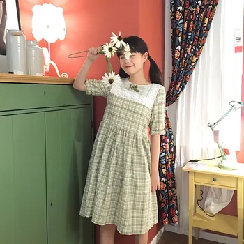 Country štýle lete stožiare, sladké lolita šaty čerstvé kawaii dievča viktoriánskej retro šaty s čipkou bowknot gothic lolita cos loli op