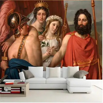 Vlastné foto tapety nástenná maľba obývacia izba izba Hnev Achilles 3d olejomaľba gauč TV pozadie tapetu na stenu 3d