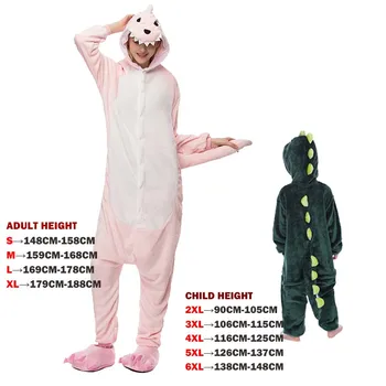 Hot Predaj Jeseň Zima Jednorožec Pyžamo Sady Stich Panda Zvierat Flanelové Cartoon Sleepwear Pre Dospelé Ženy, Muži