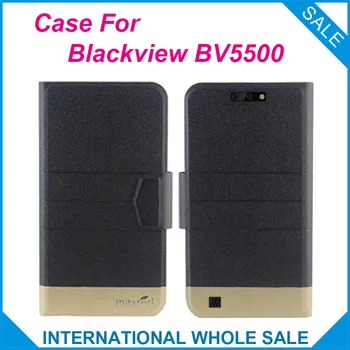5 Farby Originál! Blackview BV5500 Prípade Vysokej Kvality Flip Ultra-tenké Luxusné Kožené Ochranné puzdro Telefón