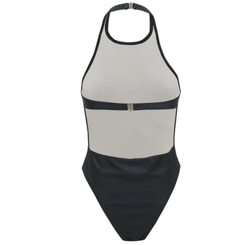 Ženské Plávanie Oblek Plavky Jeden Kus Ženy 2020 Plavky Čierna Oka plavky Kostým s uväzovaním za Vysoká Krku Bikini Môže Pláže