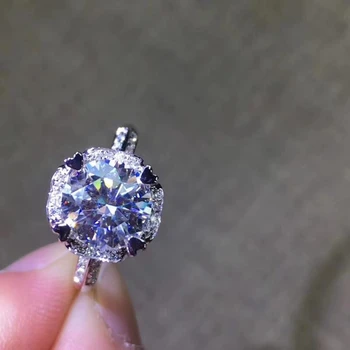 KJJEAXCMY boutique šperky 925 sterling silver vykladané prírodné Mosang diamantový šperk žena krúžok podporu test