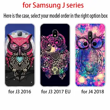 Telefón puzdro pre Samsung Galaxy J6 J4 Plus J8 J3 J7 2018 J5 J3 j7 2017 2016 j6 Prime J610 Kryt farebné najlepší sovy sova