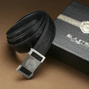 Pštrosie kožený pás pánske pás hladký pracky high-end business voľný čas, luxusné značky holografické cinto masculino ceinture pásy