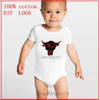 Ľubomír Johnson Rock Brahma Bull Len aby To tlač Baby Kombinézach Novorodenca Sušenie Bavlny s Krátkym Rukávom Letné Oblečenie