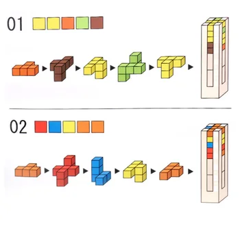 Drevené Mozgu Veža Tetris Puzzle Námestie 3D Mozgu Teaser Puzzle pre Deti Bloky Duševný Rozvoj Puzzle, Hračky a Hry pre Deti