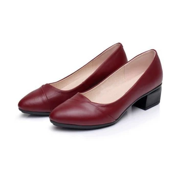 Cresfimix Zapatos Mujer Žien nízka Hmotnosť Kola Prst Červené Víno Pošmyknúť na Päty Topánky pre Kancelárske Party Čerpadlá Sapatos Azuis B6002
