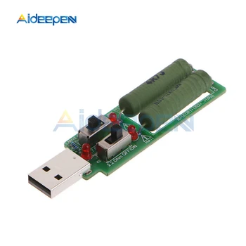 USB Odpor DC Elektronické Záťaže S Prepnúť Nastaviteľné 3 Aktuálnej 5V1A/2A/3A Kapacita Batérie Napätie Vypúšťanie Rresistance Teste