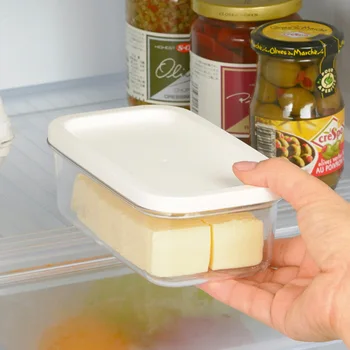 Jediná Vrstva Masla Zachovanie Box Syr Rezanie Zapečatené Čerstvé Námestie Desiatu Ovocie Úložný Box Na Pečenie Nástroj Sklenené Nádoby