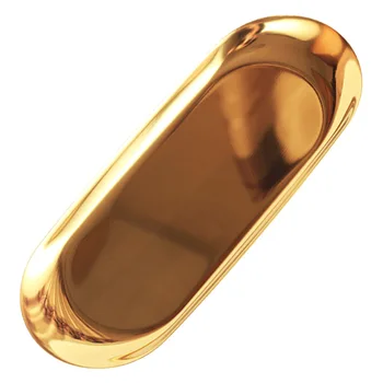 Nordic štýl zlaté oválna doska šperky skladovanie zásobník z nerezovej ocele denný zásobník kovové skladovanie zásobník domova príslušenstvo moderný