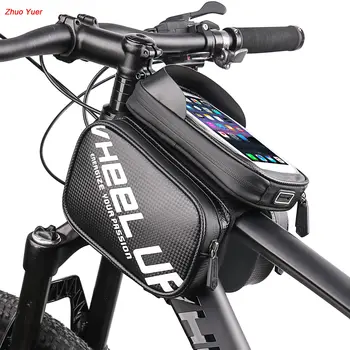 Rainproof Cyklistické tašky nepremokavé Cyklistické držiaka Telefónu 6,5 Cm Dotykový displej Rúry balík na horskom bicykli high-capacity Splash