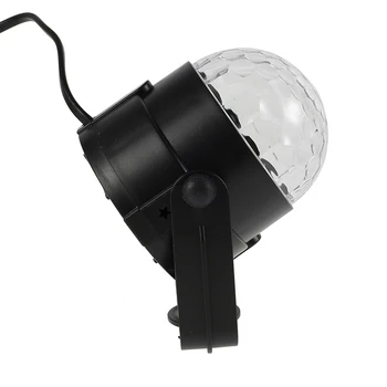 Aktivované zvukom Rotujúce Disco Ball Laserové Svetlo Lampa Projektora Strana RGB LED DJ Stage Svetlá Farebné Gule Noc