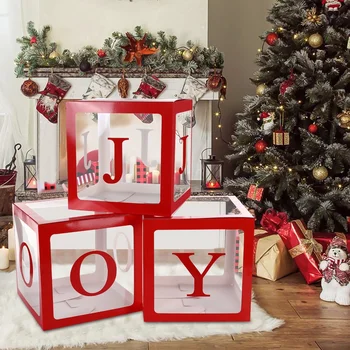 Kocka Priehľadné Boxy 3ks RADOSŤ 4pcs Láska, Baby, Tvorivé Vianočné Dekorácie Box Tvorivé Špeciálna Párty Narodeniny Dekorácie