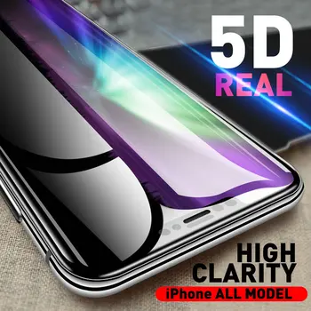 Senior 5D Úplné Pokrytie Tvrdeného Skla Screen Protector pre iPhone X Xs Max Xr 8 7 6 Plus 50pcs č. retail balenie