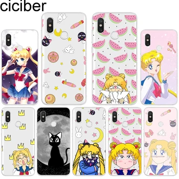 Ciciber Telefón Prípadoch Pre Xiao 9 9T A2 8 6 5 X 5C 5S A1 Plus Lite SE PocoPhone F1 Sailor Moon Pre Xiao MIX MAX 3 2 1 S Pro TPU