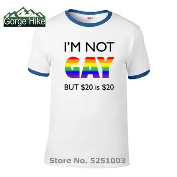 Letné Nové Nie som Gay, Ale $20 $20 Zábavné Urážlivý Humor Bachelor Party Ženícha T-Shirt Letné Krátke Sleev Bavlnené tričká topy