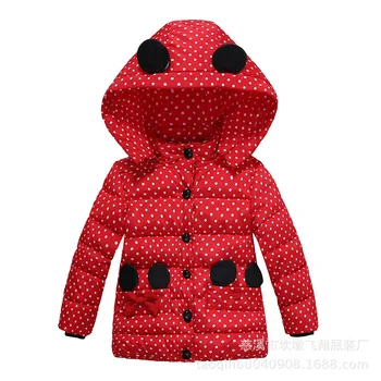 2018 zimné detské bavlnené čalúnená dievčatá luk kabát kvalitné detské oblečenie dievčatá oblečenie 2-4Y
