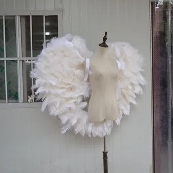 Úžasný Biely Anjel pštrosie perie krídel pre Cosplay fotografovanie Hra Displej Hra streľba rekvizity vzduchu expresná doprava zadarmo