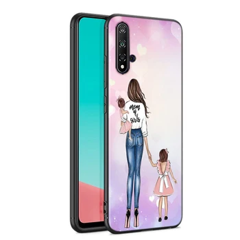 Silikónové Krytie Lásky Kvet Mama Dieťa pre Huawei P Smart Z S Plus 2019 2020 Nova 2i 2 3e Lite 3 4 4e 5 5i 5T 7i Telefón Prípade