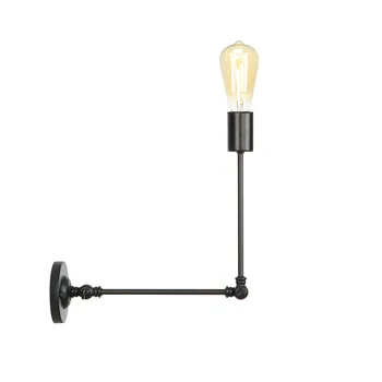 Čierne Dlhé Rameno LED Nástenné Svietidlo Loft Dekor Vintage Edison Sconce Nástenné Svietidlá Teleskopické Skladanie Spálňa Domov Osvetlenie Svietidlo