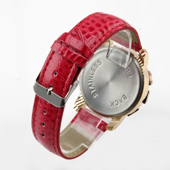 Predaj Dámy' Quartz Zliatiny Sledovať Módne Šperky Simulované Crystal PU Kože Kapela náramkové hodinky Pre Ženy hodiny