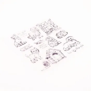 17.5x15cm Pet Waterloo Transparentné Silikónové Gumy Jasné Známky karikatúra Scrapbooking/DIY Veľkonočné detské hračky album