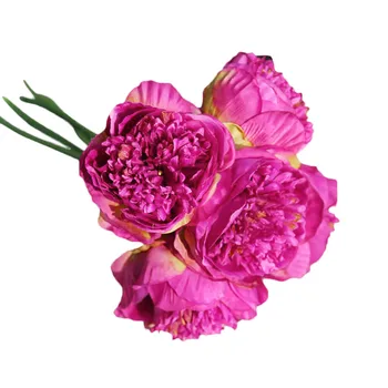 NOVÉ Umelé Kvety Pivónia Kytice pre Svadobné Dekorácie 5 Hláv Pivonky Falošné Kvety Domova Hodváb Hortenzií Lacné Kvet
