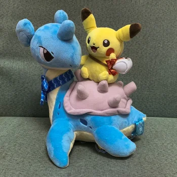 Takara Tomy plyšová Mäkká Pokemon Lapras Pikachu Oblečenie pre Bábiku Zvierat Deti Hračka Darčeky 25 cm