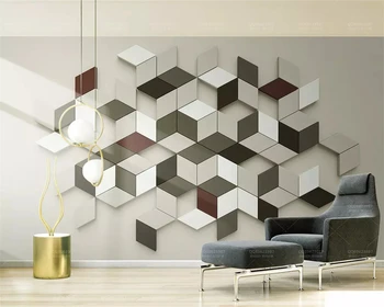 Beibehang abstraktných de parede Vlastné 3d geometrické abstraktné Nordic moderný minimalistický TV pozadia, tapeta na stenu papiere domova