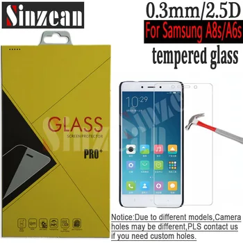 Sinzean 100ks Pre samsung A8S Premium tvrdeného skla Pre Galaxy A6S screen protector Film 0,3 mm 2.5 D 9H
