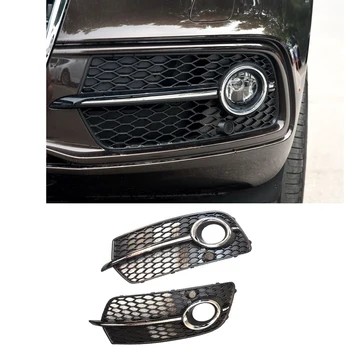ABS Auto Predný Nárazník Hmlové Svietidlo Gril pre Audi Q5 Sline SQ5 Šport 4 Dvere Roky 2013-2017 Predné Hmlové Svetlo Mriežka obal Výbava