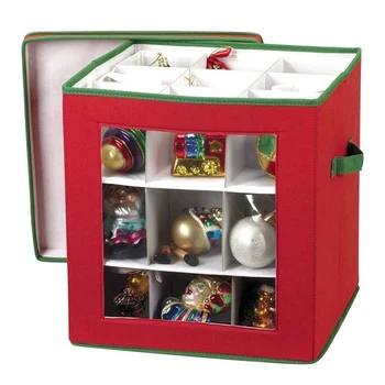 Vianočné Ozdoby Skladovacie Kontajnery s Vekom,Transparentný Dizajn,Vianočné Ozdoby Úložný Box Nepremokavé &Slza-Dôkaz