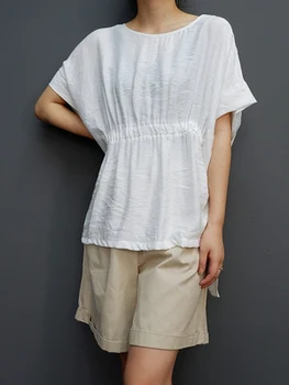 Veľká veľkosť tenké bavlnené obliečky-krátke rukávy t-shirt Európskej bežné bežné bežné bežné bežné bežné tričko bat rukáv voľné súčet