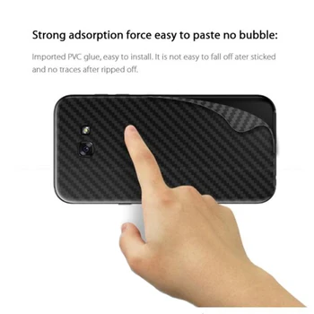 3D karbónová Clear Screen Protector Film Ochranná Nálepka pre Samsung Galaxy S6 S7 okraji Plus Zadný Sklenený Panel Úplné Pokrytie