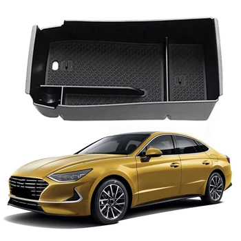 Auto Opierke Úložný Box pre Hyundai Sonata DN8 2020-2021 Centrálne Riadenie, lakťová opierka Políčko Auto Interiéru Stying Príslušenstvo