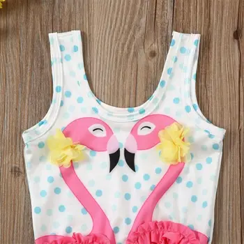 Goocheer Módne Vysokej Kvality 2020 Dievčatá Dieťa, Batoľa Detský Flamingo Plavky Plávanie Kostýmy Veku 2-7 Rokov