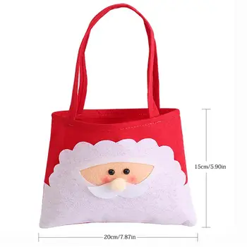 Veselé Vianočné Darčekové Tašky Roztomilý Snehuliak Santa Claus Candy Tote Tašky Šťastný Nový Rok 2019 Vianočné Cukrovinky Tašky