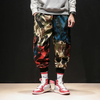 2020 Jeseň nový záznam ležérne Módne Hip Hop Haren Mužské Nohavice Japonský Čas Zakrývanie Stôp Deväť Časť Vo Víre trend Hot