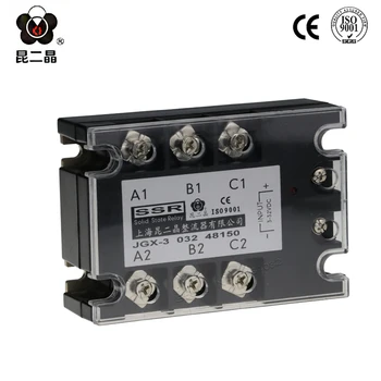 Tri fázy Solid state relé DC na AC 150A 3-32VDC modul SSR JGX-3 032 48150 DC ovládanie AC SSR-150A