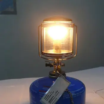 Modrá Prenosných Plynových Štýlové Svietidlo Outdoor Camping Lampy, Osvetlenie Romantické Nočné Osvetlenie Kemp Plyn Svietidlo S Úložný Box