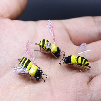 Royal Sissi 2 ks/box včiel medonosných lietať lákať 12# suchozemské pena umelé mušky pstruh rybárske lure návnadu floatable fly rybárske lure