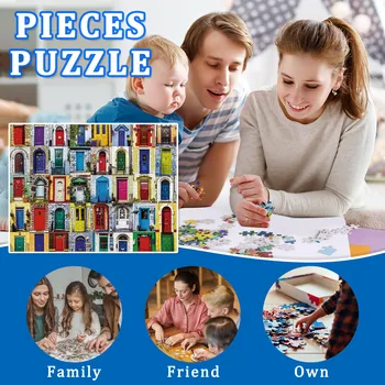 2000 Ks obrázok Jigsaw Puzzle, Hračky 40pcs dvere zmes vzor Puzzle Duševného Rozvoja Logická Hračka Dovolenku Dar 2021